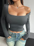 'Delfina' Square Neck T-Shirt - Celes Fashion
